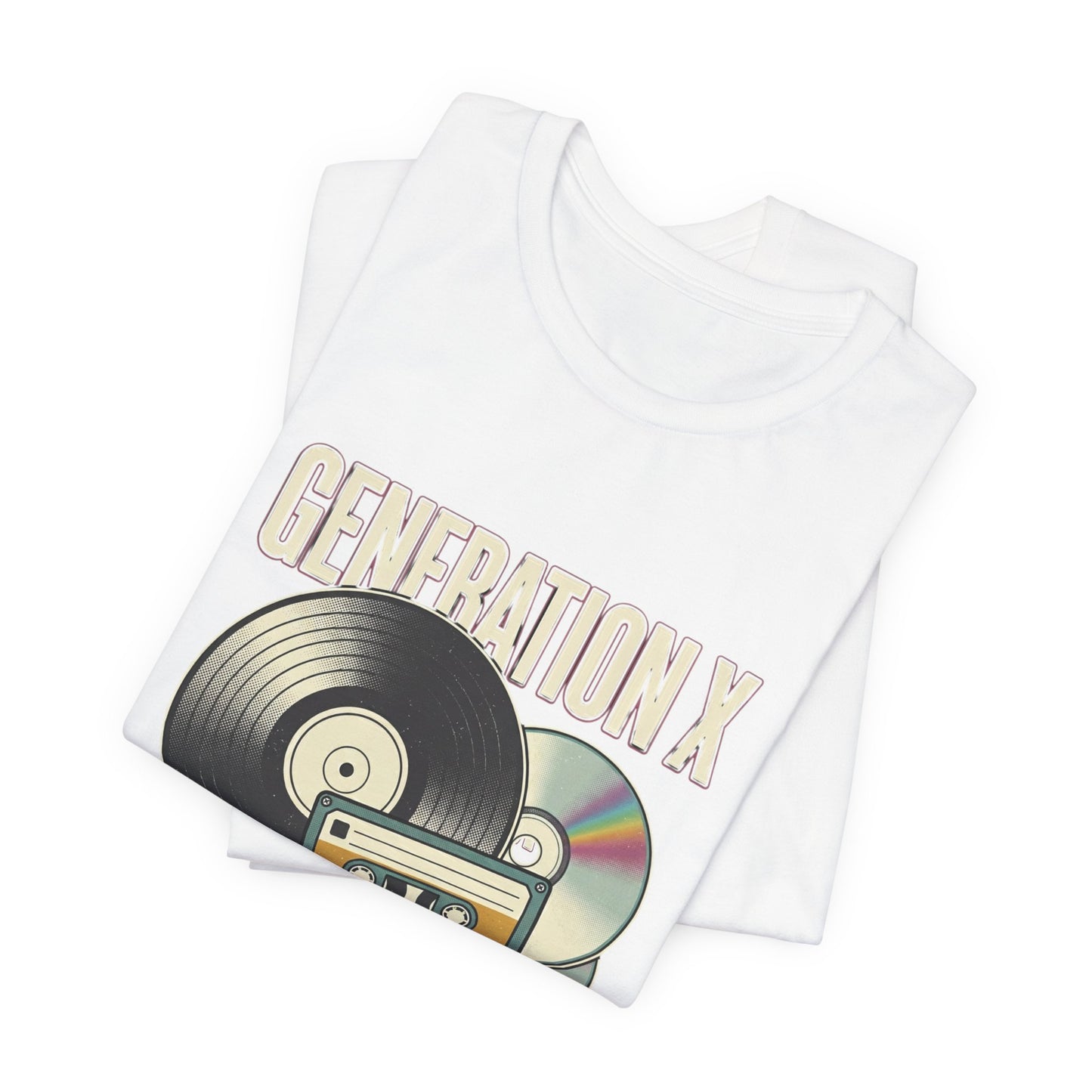 Retro 'Generation X' Music Tee — Vinyl, CD & Cassette Graphic Shirt